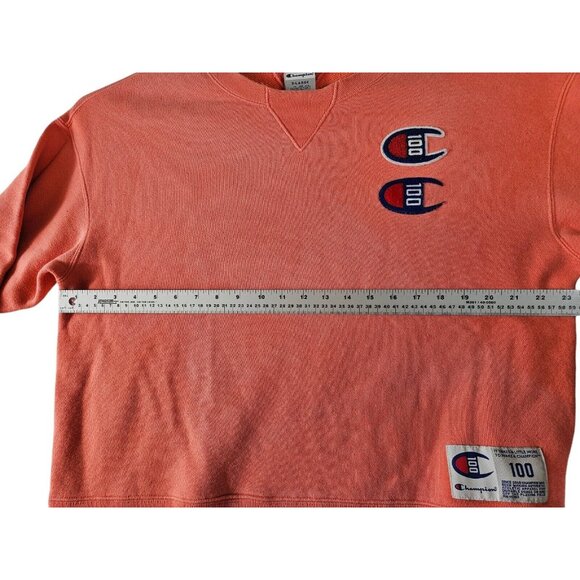 Champion 100 Year Anniversary Crewneck Sweatshirt - Coral - Women's Size XL - Picture 2 of 12